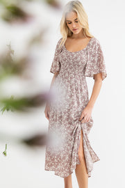 Maribel Floral Tiered Midi Dress