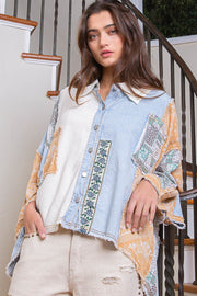 Ginny Boho Lightweight Oversized Patchwork Top