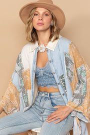 Ginny Boho Lightweight Oversized Patchwork Top