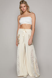 Sally Lace Trim Wide Leg Pants