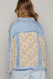 Eloise Boho Floral Cutaway Patch Denim Jacket