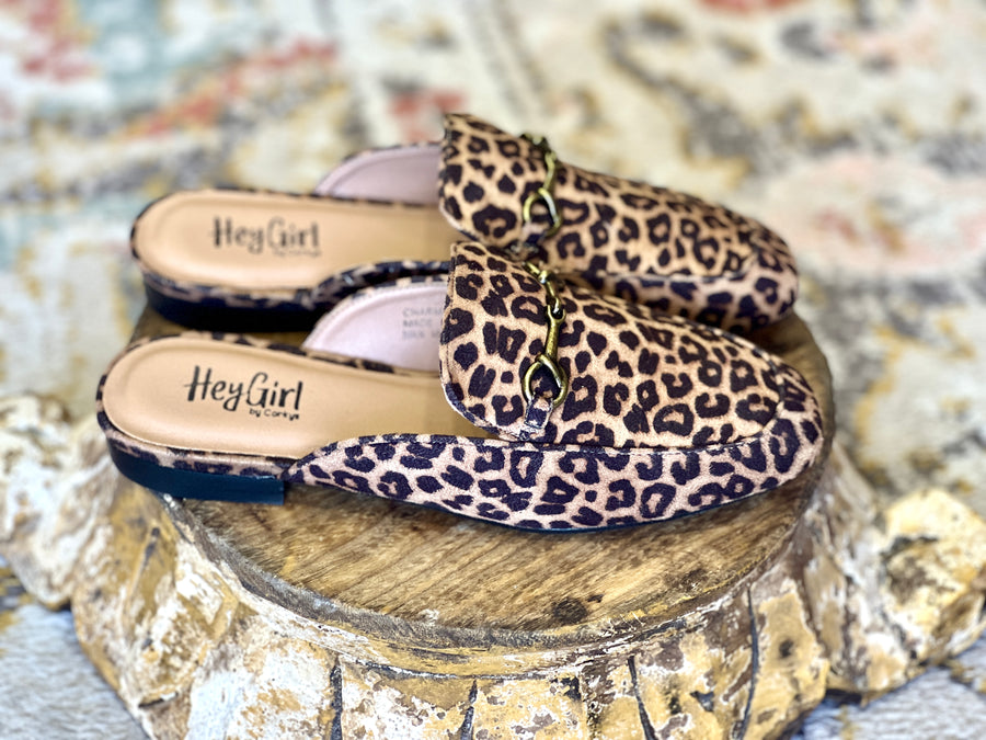 Corkys Hey Girl Charmer Leopard Slide Mule Shoes