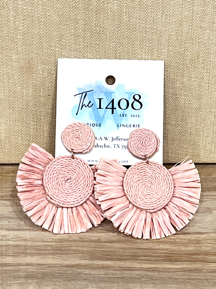 Raffia Fashion Earrings