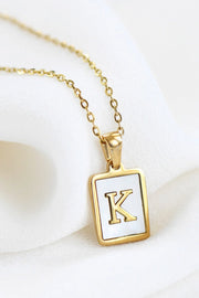 18K Gold Plated Waterproof Pearl Initial Necklace Collection