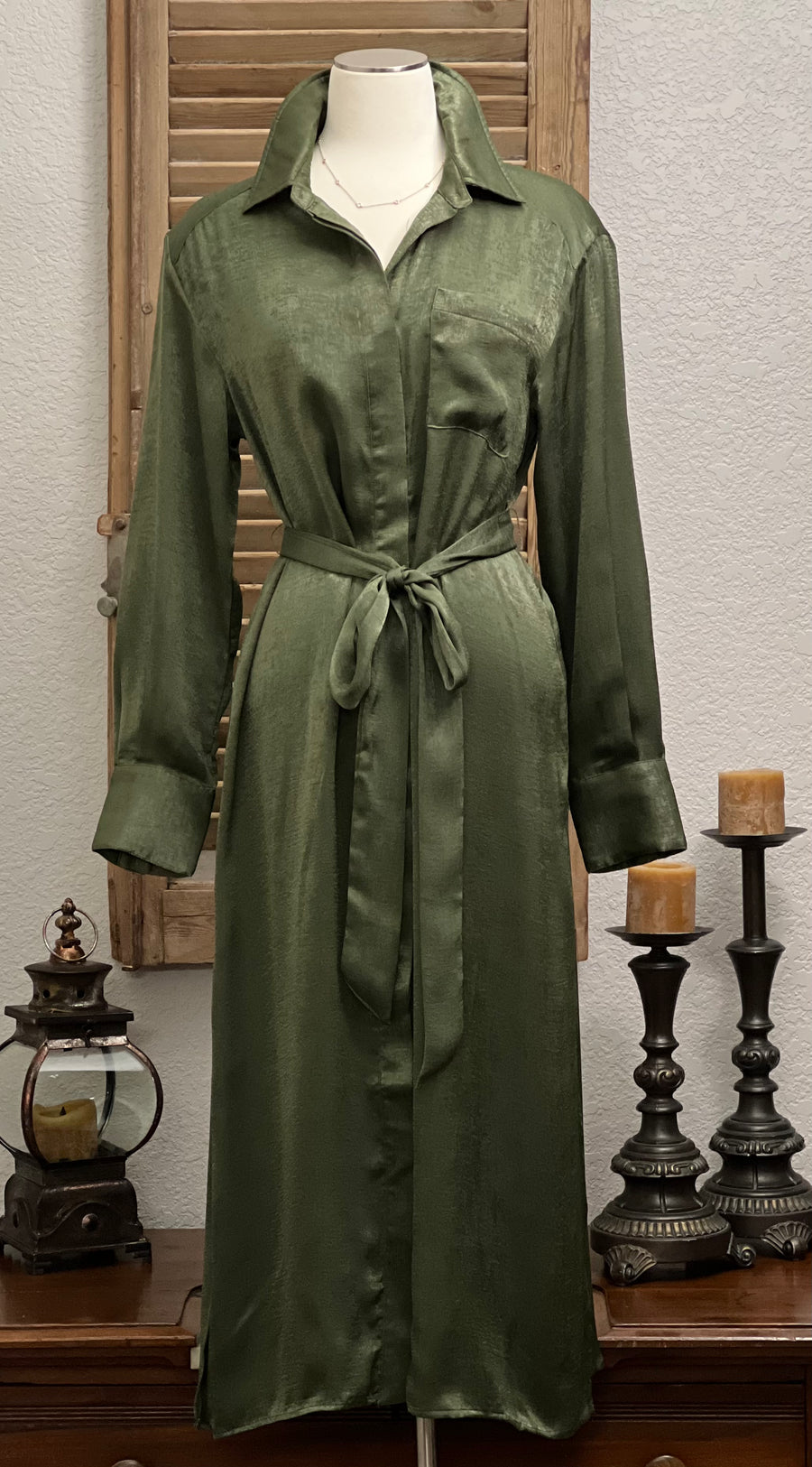 Bettie Satin Button Front Maxi Shirt Dress – The 1408 Boutique • Lingerie Bettie Satin Button Front Maxi Shirt Dress – The 1408 Boutique • Lingerie