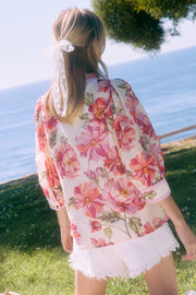 Bellissima Floral Printed Ruffle Top