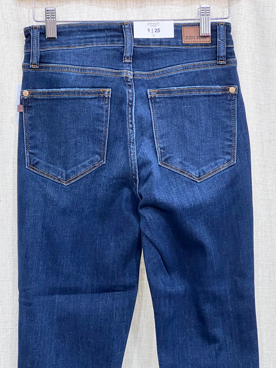 Judy Mid Rise Vintage Slim Cuffed Capri Jeans