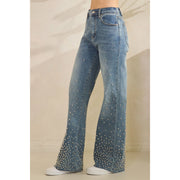 Rock On Stud Embellished Straight Leg Jeans by Oli & Hali