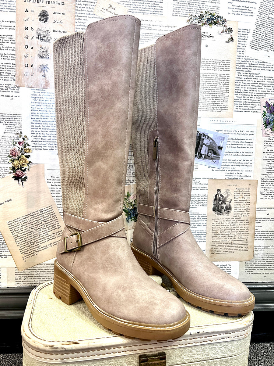 Hey Girl by Corkys "High There" Tall Taupe Boots