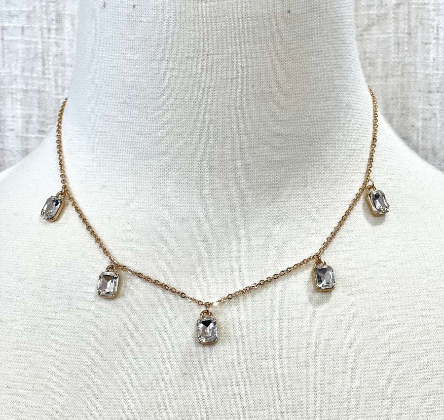 Meghan Browne Bess Clear Necklace