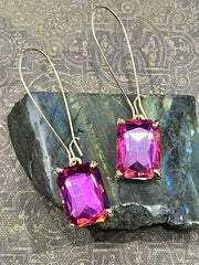 Chunky Crystal Gemstone Drop Earrings