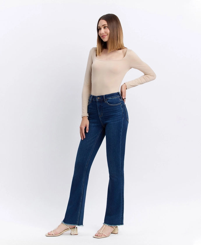 Tumbleweed High Rise Fray Hem Bootcut Jeans