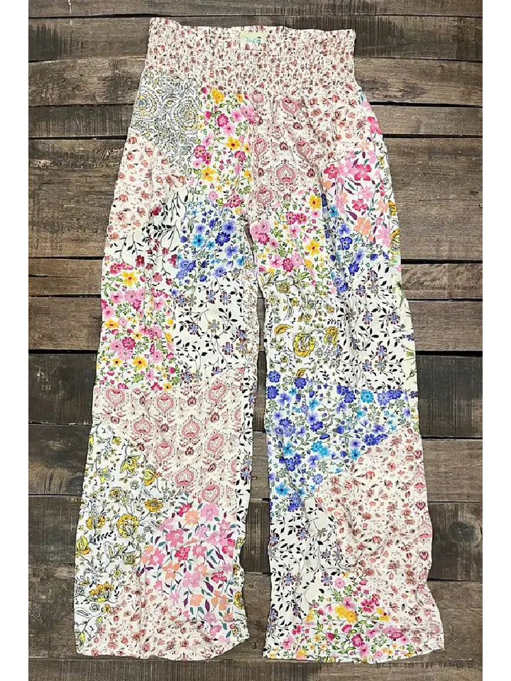 Jaded Gypsy Patchwork Dreams Floral Prints Pants