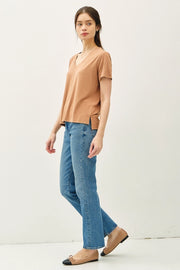 Alena Classic V-Neck Short Sleeve Modal Tee