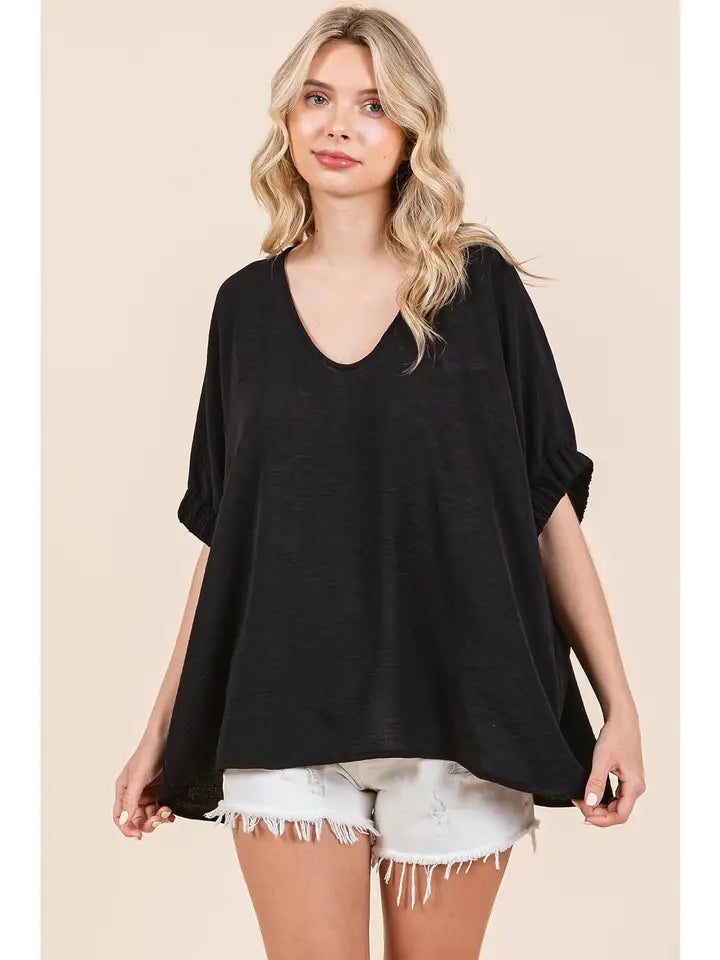 Remy Dolman Short Sleeve Oversized Airflow Tunic