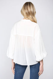 Elodie Puff Sleeve Button Down Shirt Blouse