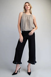 Camryn Sleeveless Gathered Bubble Blouse