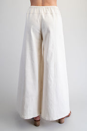 Abby Mineral Washed Tie-Waist Stretch Wide Leg Pants
