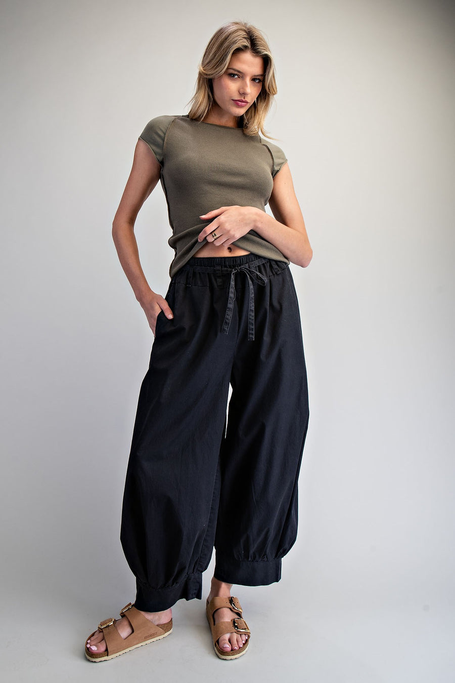 Bollywood Tie Waist Balloon Harem Pants