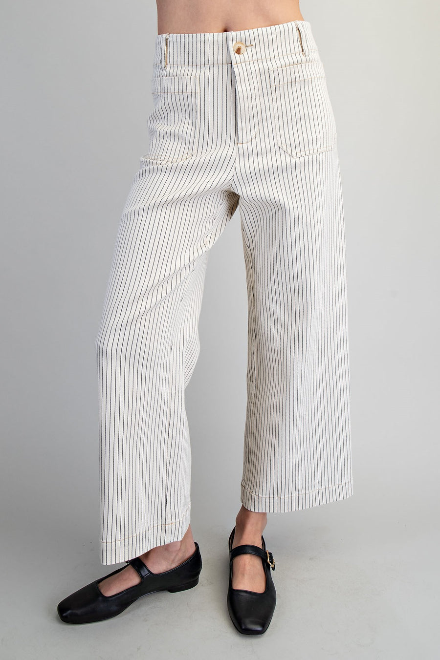 Dori Striped Straight Leg Cropped Pants
