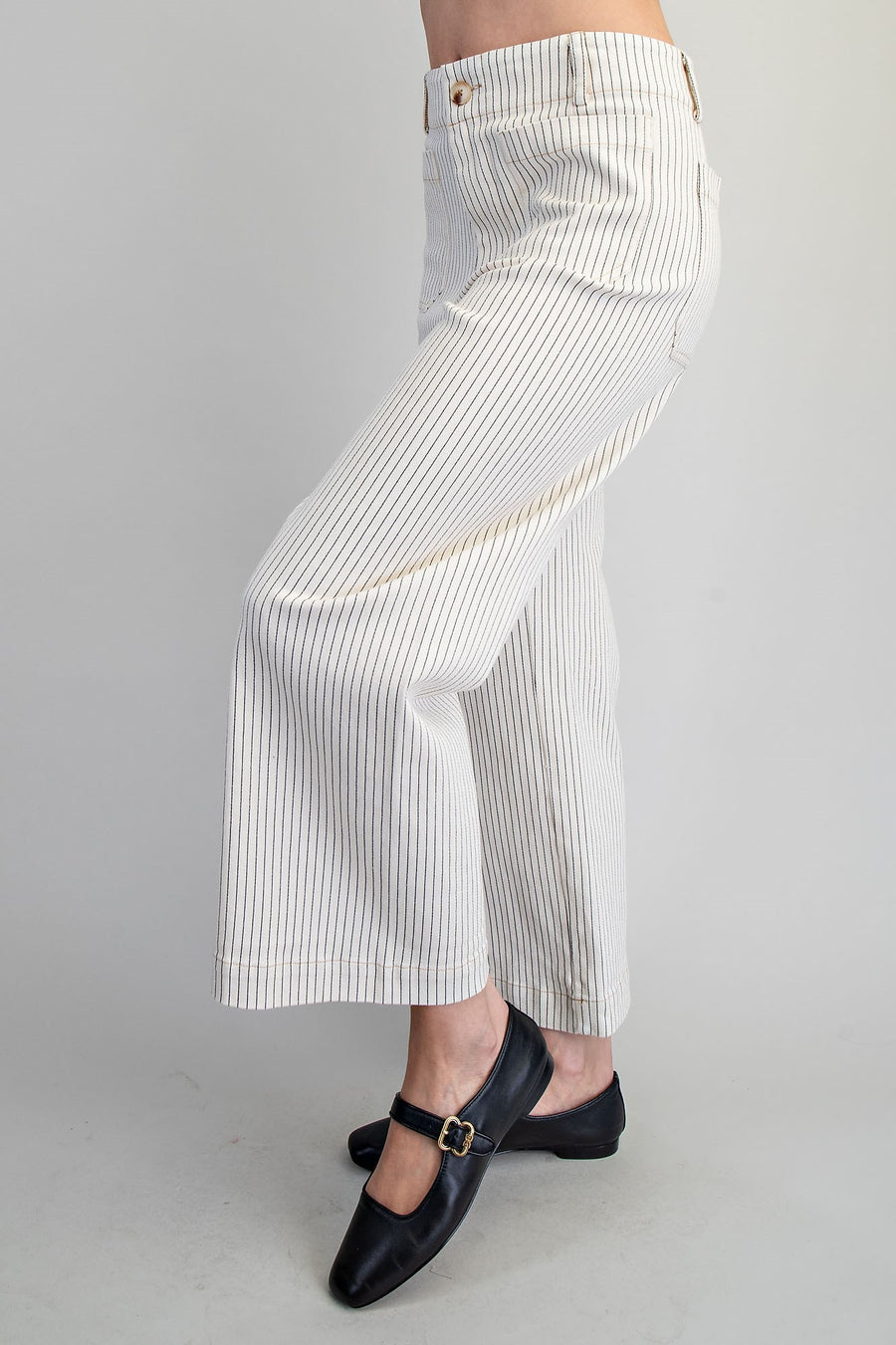 Dori Striped Straight Leg Cropped Pants