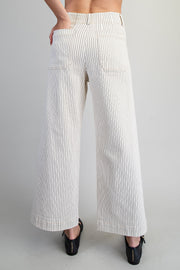 Dori Striped Straight Leg Cropped Pants