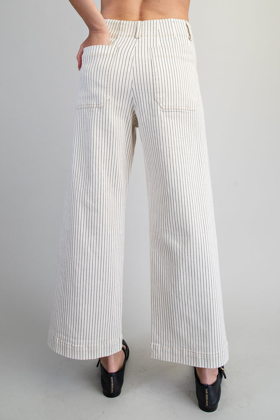 Dori Striped Straight Leg Cropped Pants