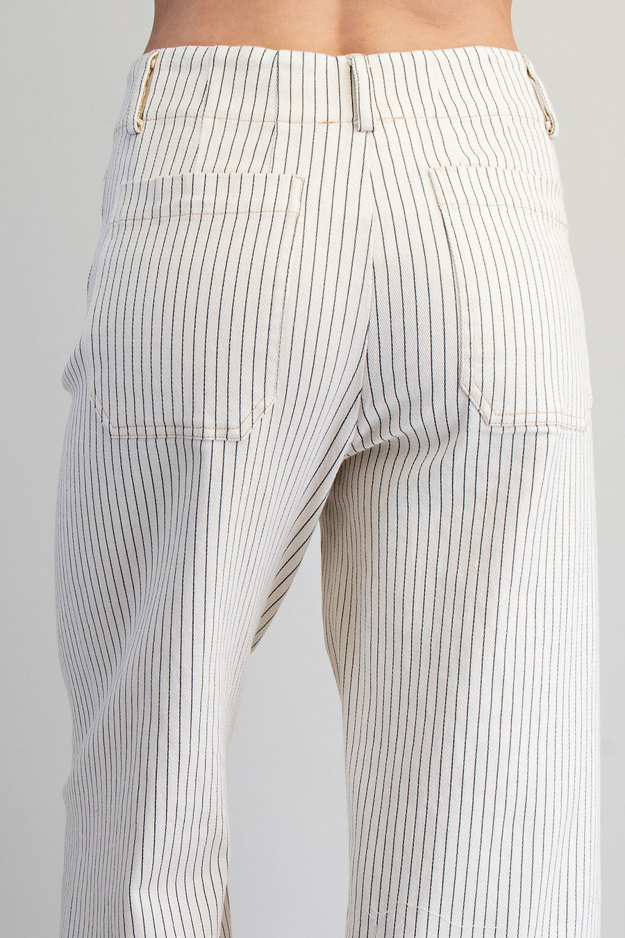 Dori Striped Straight Leg Cropped Pants