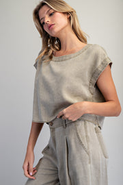 Rebecca Button Back Cropped Top
