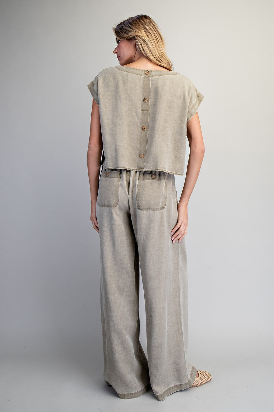 Rebecca Button Back Cropped Top