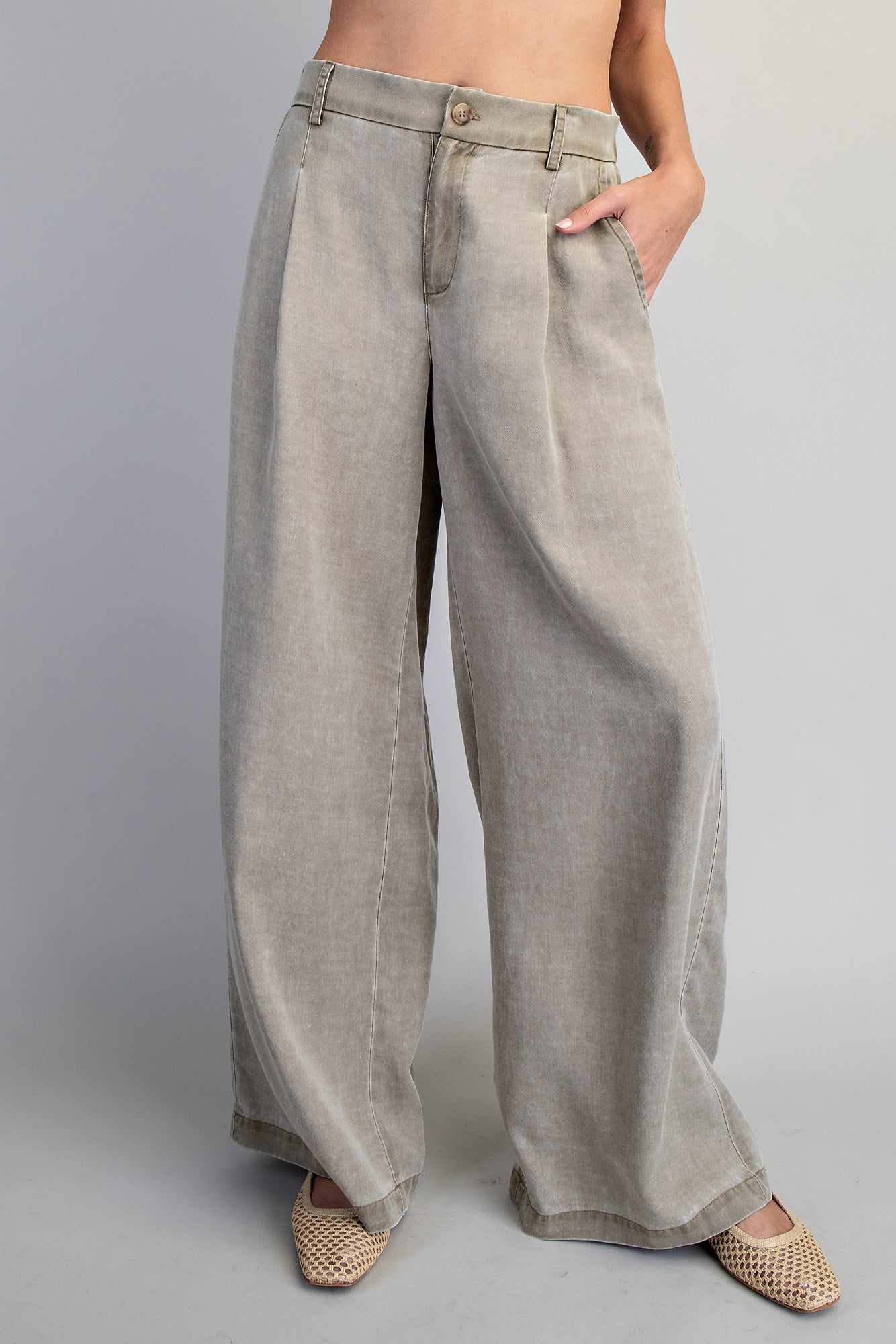 Rebecca Pleated Wide Leg Trouser Pants