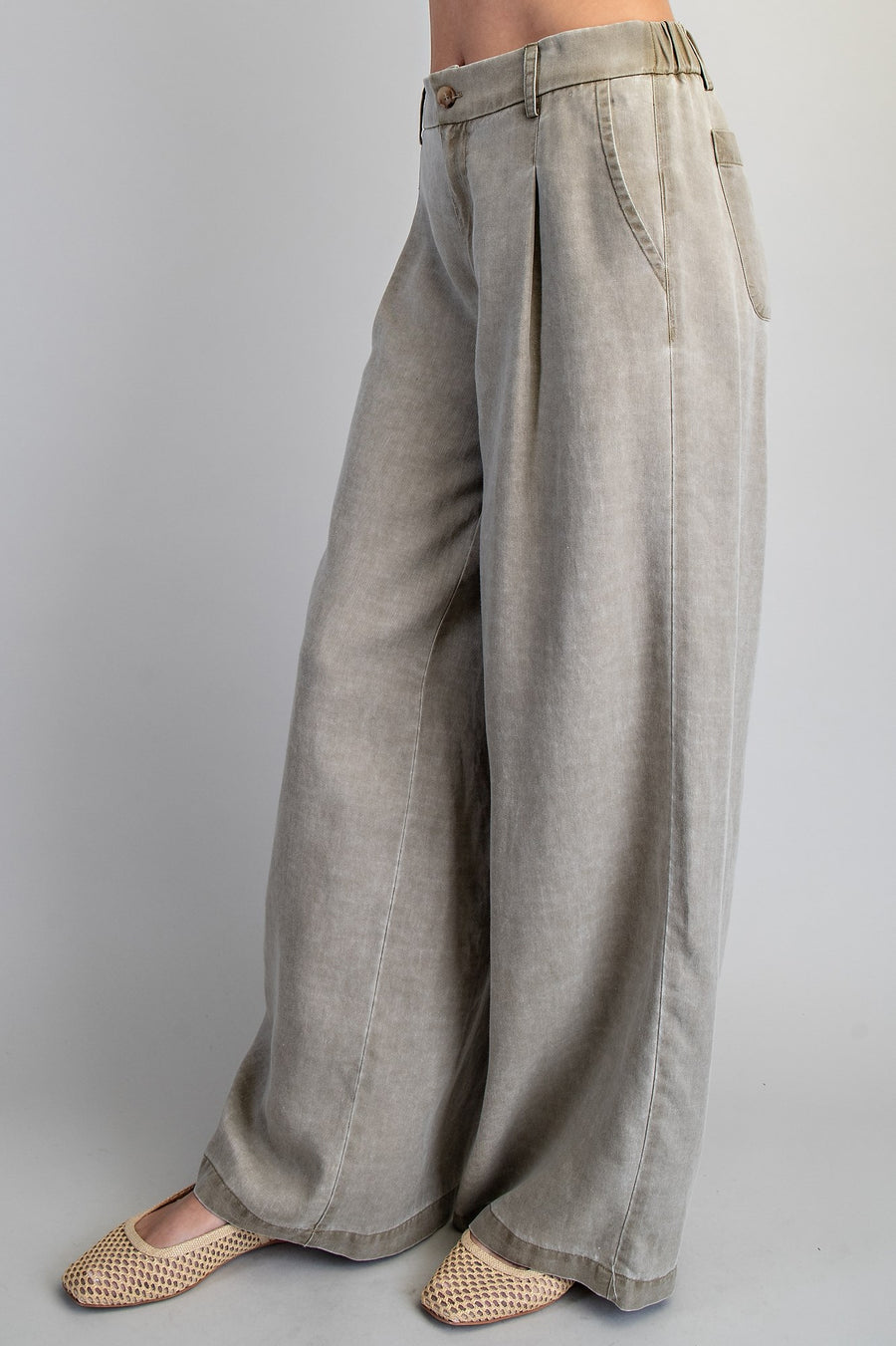 Rebecca Pleated Wide Leg Trouser Pants
