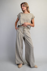 Rebecca Pleated Wide Leg Trouser Pants