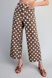 Brownie Dots Polka Dot Cropped Denim Pants
