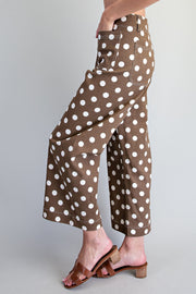 Brownie Dots Polka Dot Cropped Denim Pants