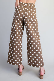 Brownie Dots Polka Dot Cropped Denim Pants