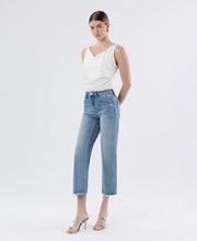 Loverboy Boyfriend Cut High Rise Slim Wide Crop Length Jean