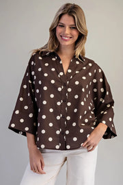 Jinx Button Front Blouse