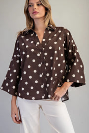 Jinx Button Front Blouse