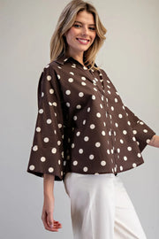 Jinx Button Front Blouse