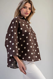 Jinx Button Front Blouse