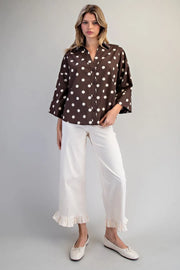 Jinx Button Front Blouse