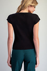 Darcy Solid Mock Neck Knit Top