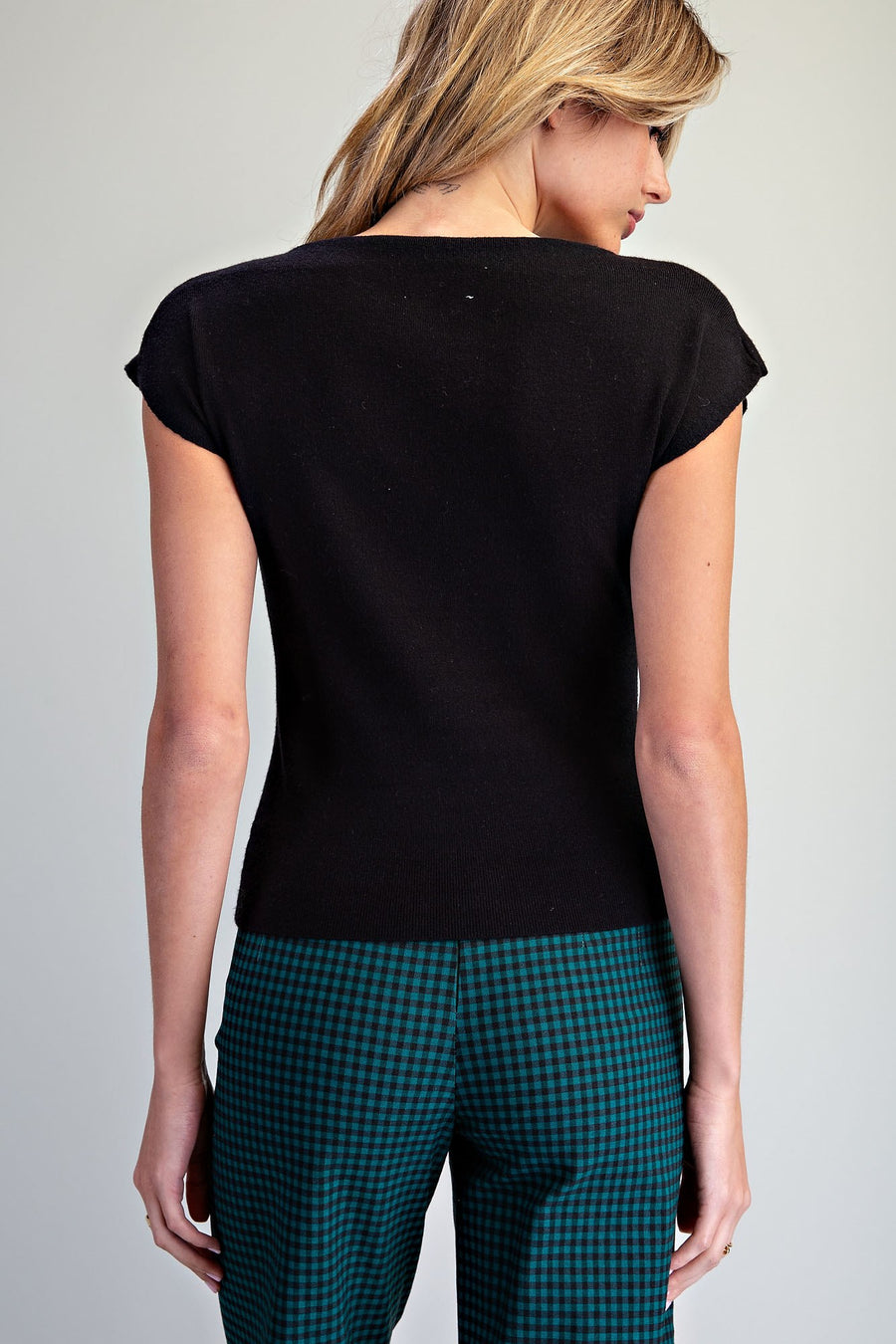 Darcy Solid Mock Neck Knit Top