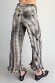Gidget Gingham Ruffled Hem Pants