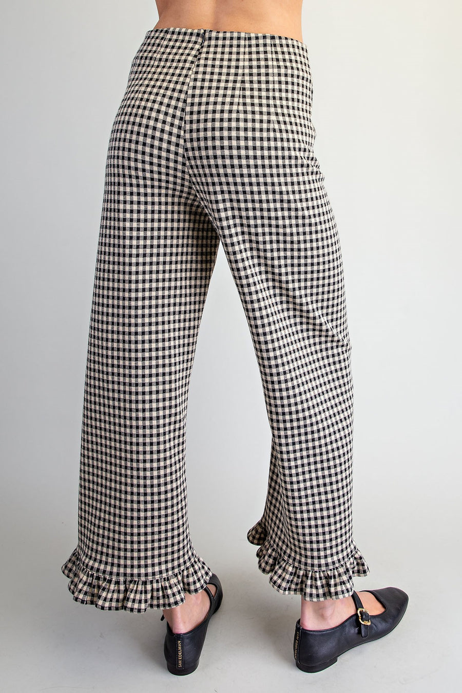 Gidget Gingham Ruffled Hem Pants