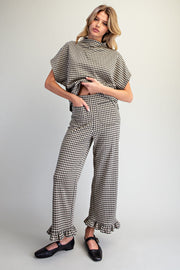 Gidget Gingham Ruffled Hem Pants