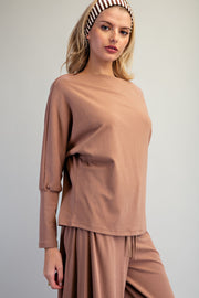 Bellamy Boat Neck Dolman Sleeve Knit Top