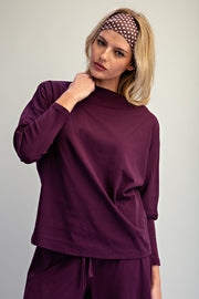 Bellamy Boat Neck Dolman Sleeve Knit Top