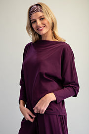 Bellamy Boat Neck Dolman Sleeve Knit Top
